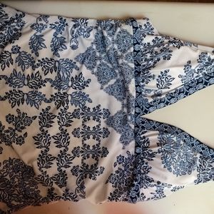 Tommy Bahama stamped medallion blue tankini top NWT S